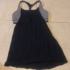 Lululemon 2 in 1 tanktop Gingham Navy Size 6
